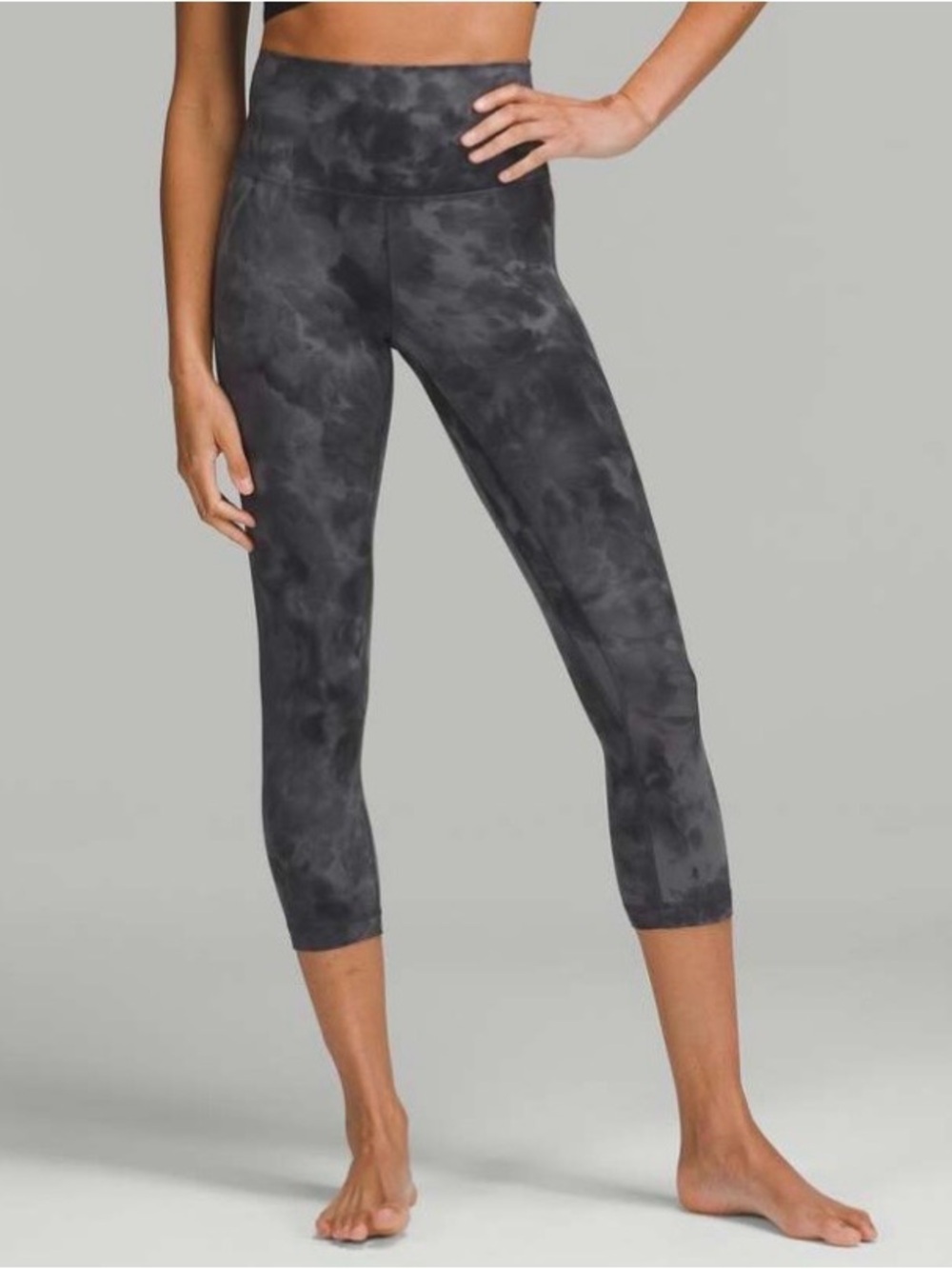 Lululemon Align High-Rise Crop 21" Diamond Dye Gray Size 0